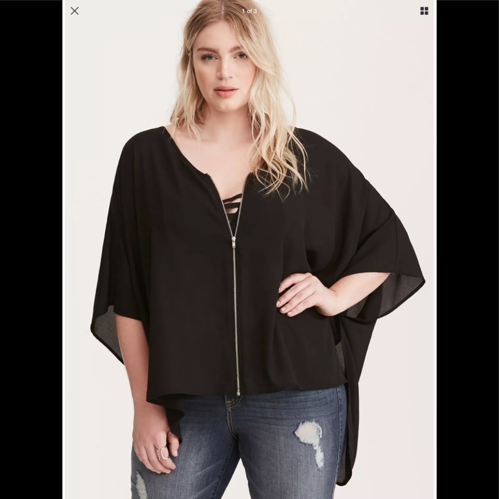Torrid Indie Glam Zip Front Dolman